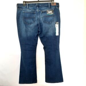 Lee Women Jeans Plus‎ 24W Bootcut Stonewash Regular Fit Mid Rise Stretch Causal